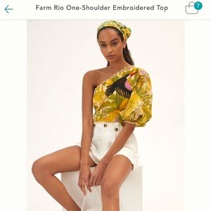 Farm Rio one shoulder top